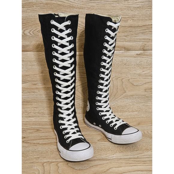 Converse All-Star Chuck Taylor XXHI Black Knee High Sneakers Size Womens 7 Men 5 - Picture 2 of 12